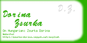 dorina zsurka business card